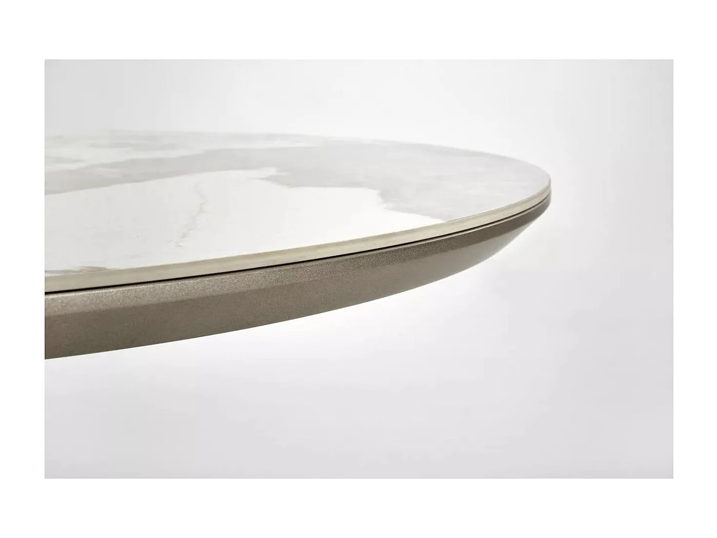 Tavolo da pranzo Robinson (90x160-200)/Allungabile/Ceramica/Grigio e Bianco