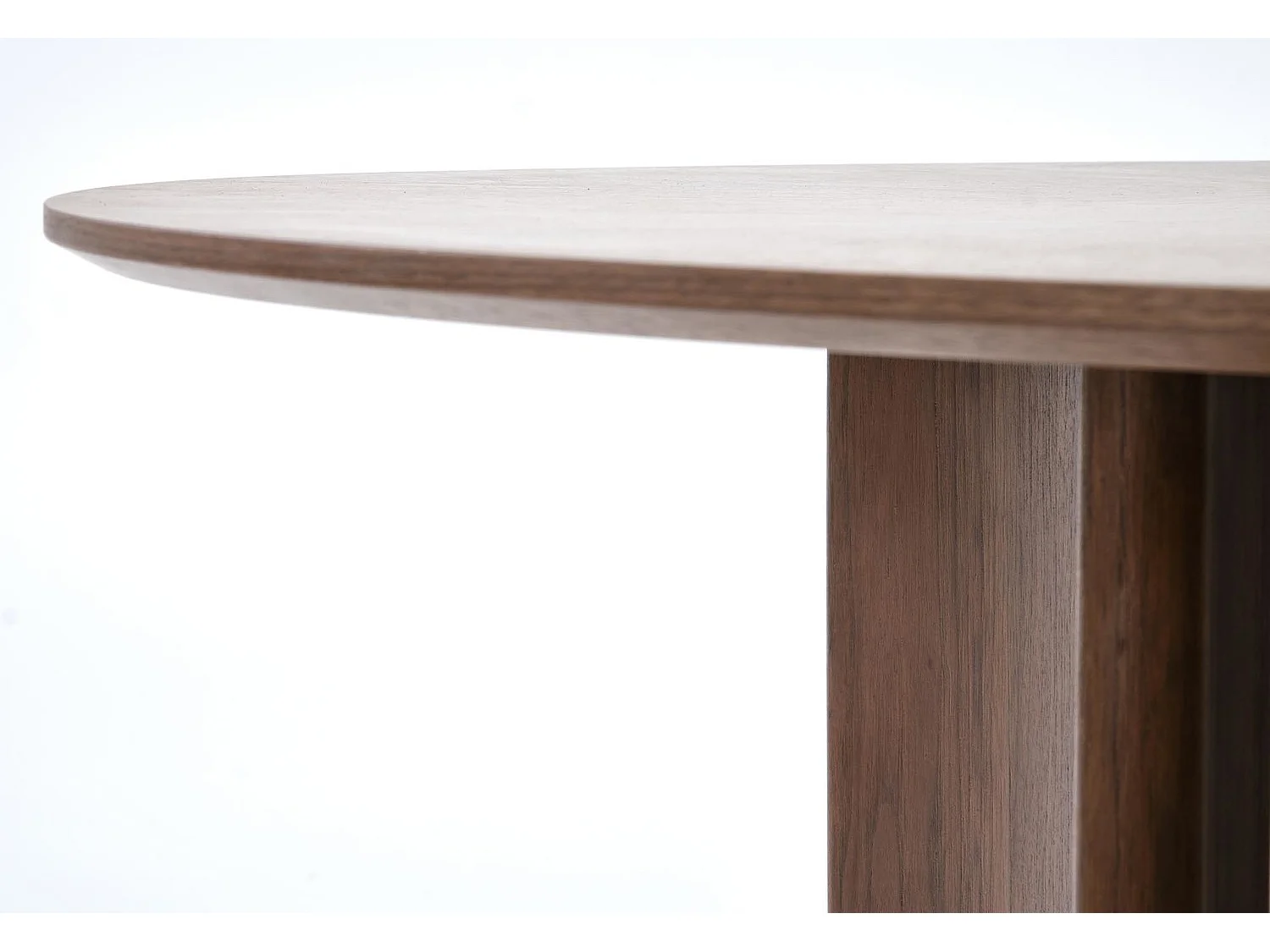 Table à manger Caldo (120x76)/MDF+Placage/Ronde/Marron