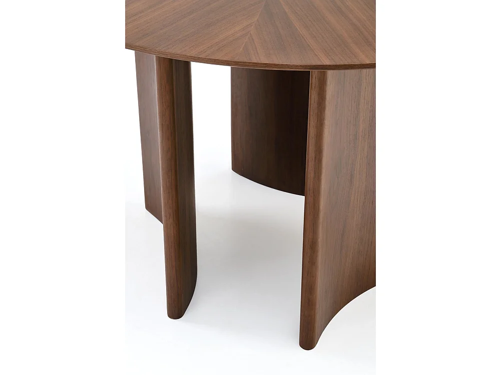 Table à manger Caldo (120x76)/MDF+Placage/Ronde/Marron