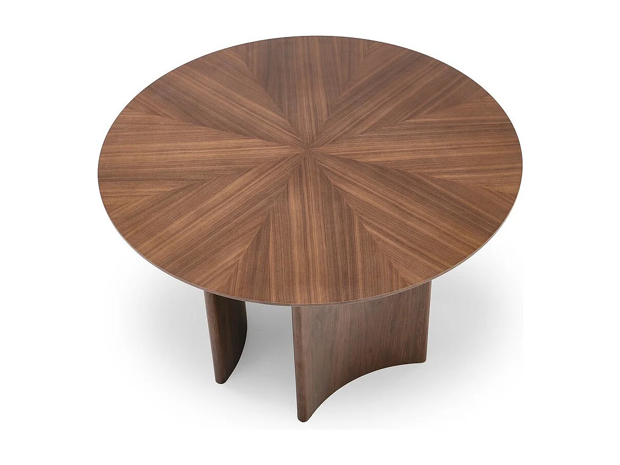 Table à manger Caldo (120x76)/MDF+Placage/Ronde/Marron