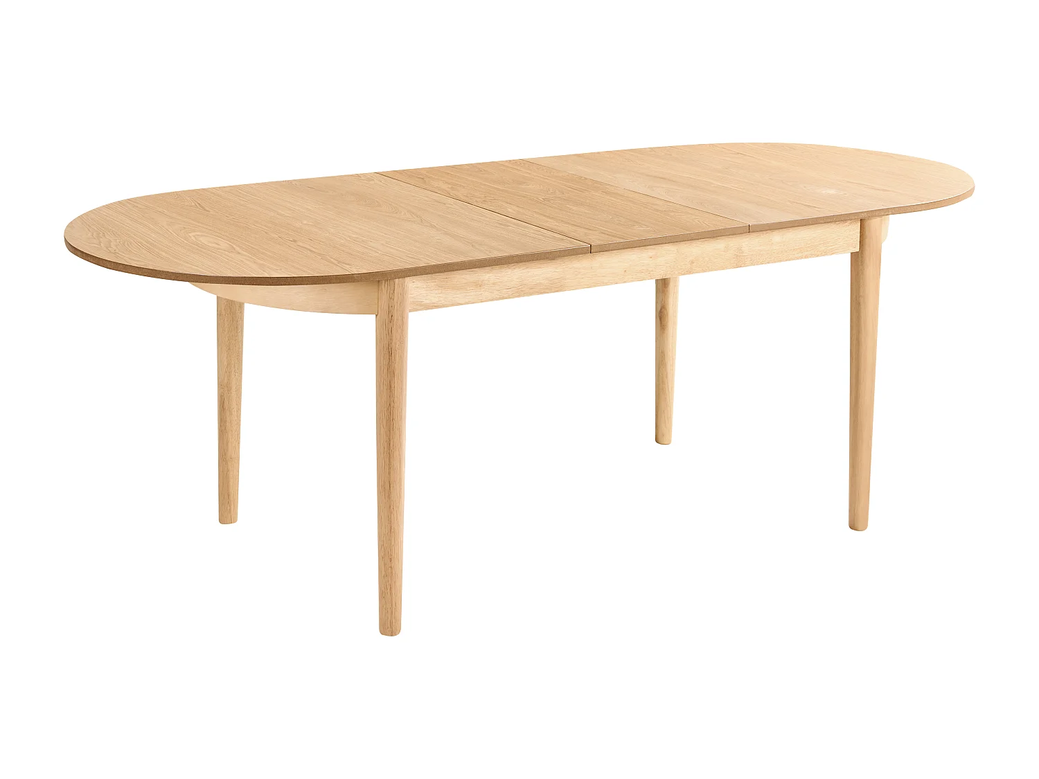 Table de salle à manger extensible LARTO Frêne clair 180/220 cm 90 cm