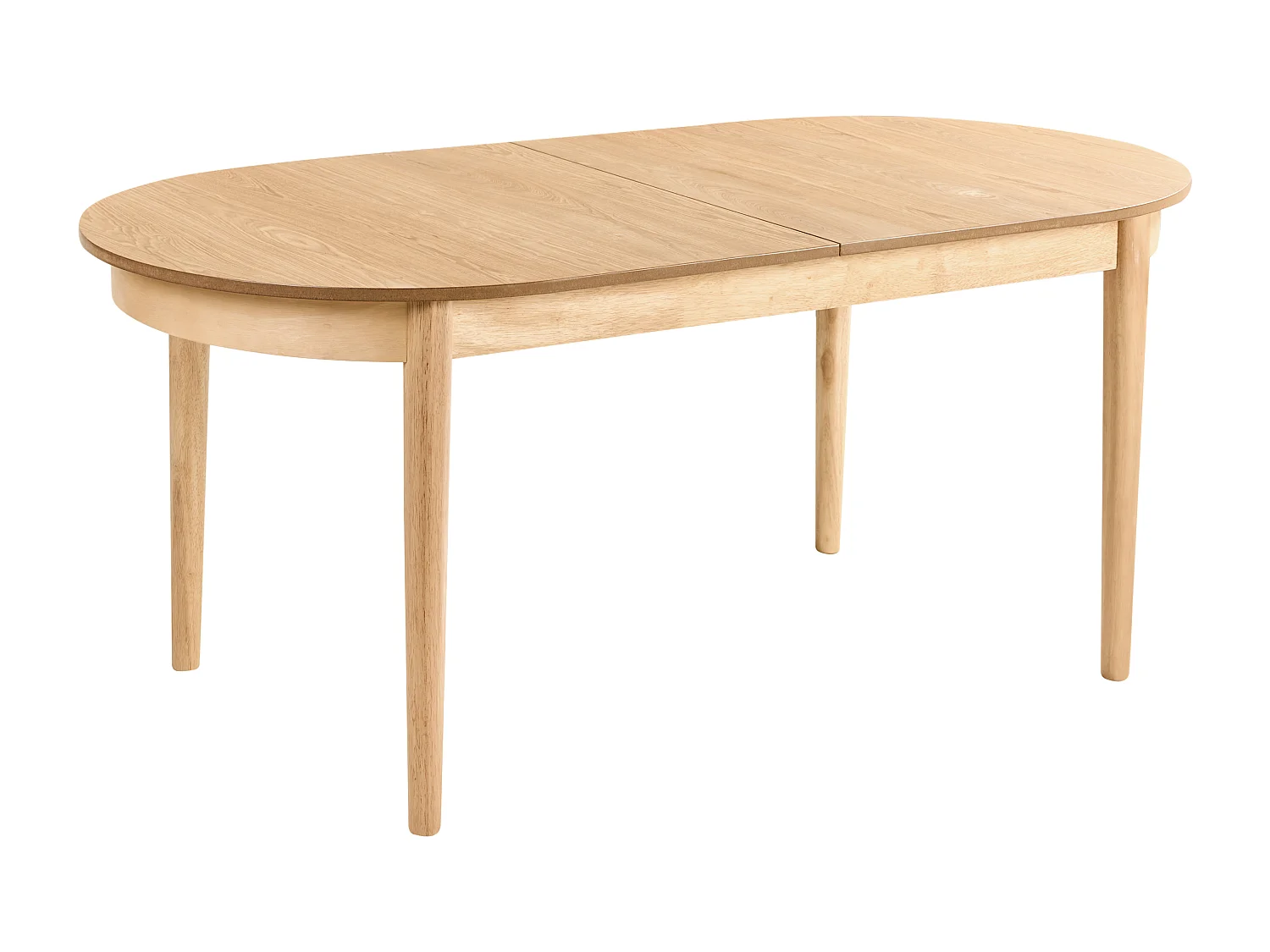 Table de salle à manger extensible LARTO Frêne clair 180/220 cm 90 cm
