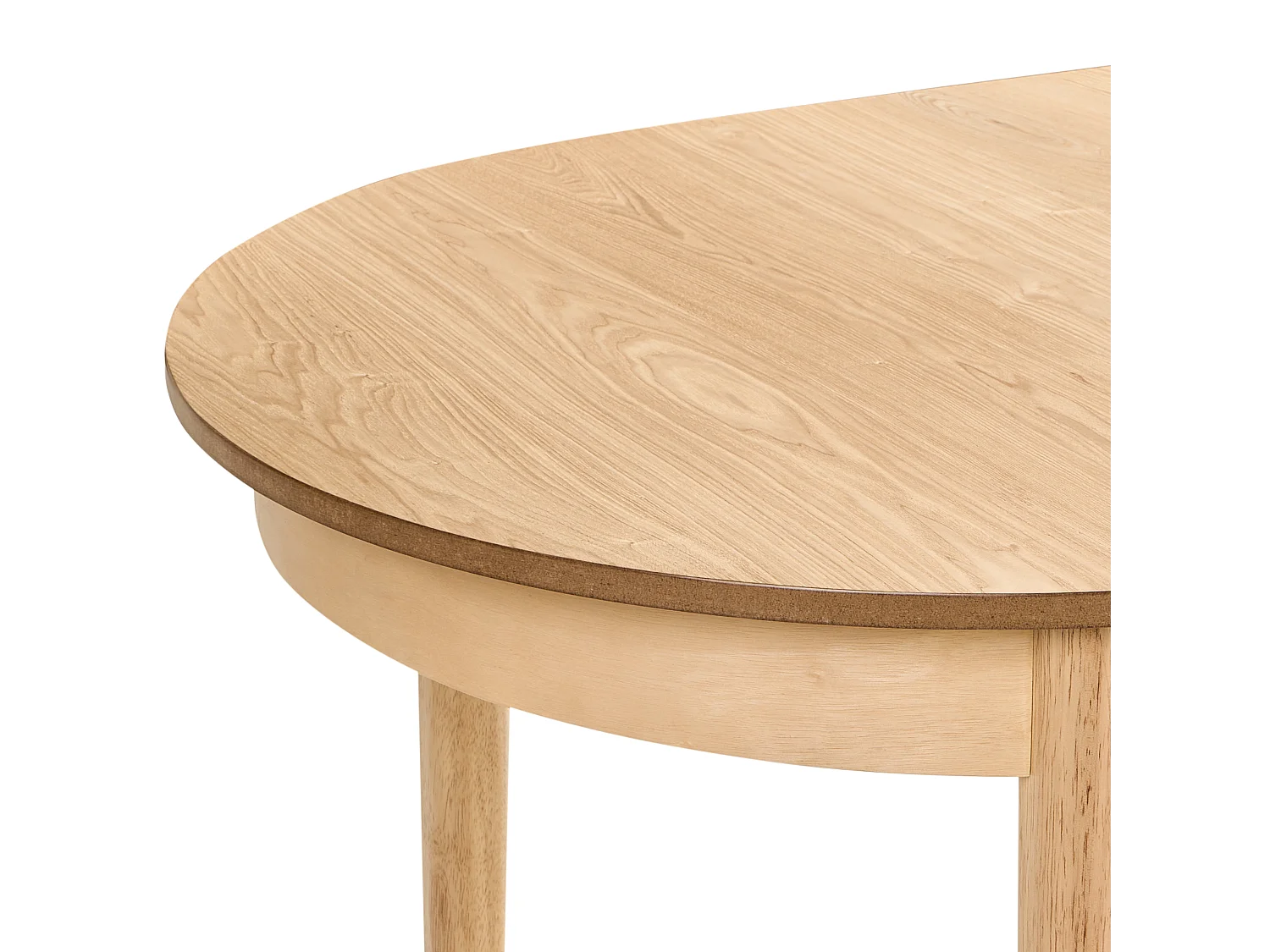 Table de salle à manger extensible LARTO Frêne clair 180/220 cm 90 cm