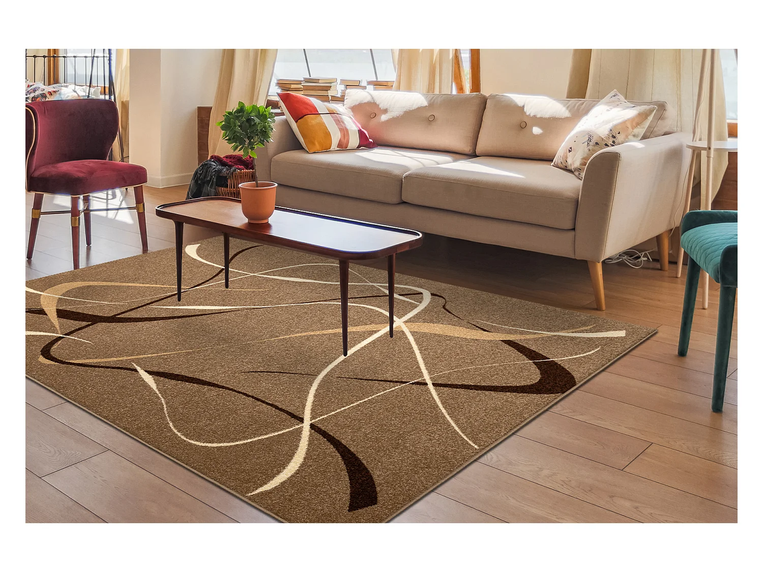 Teppich KARAMELL CHOCO Nuss 240x340 cm