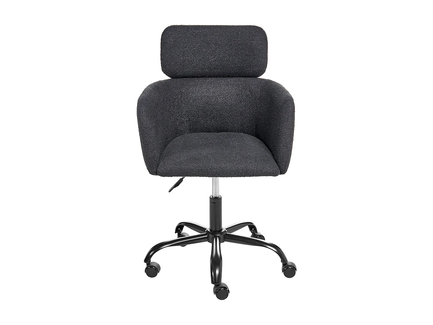 Chaise de bureau ALENA Bouclé Noir