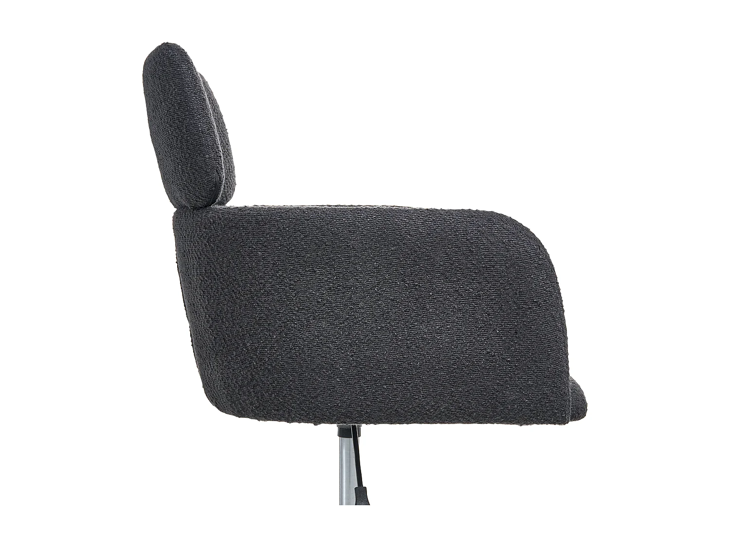 Chaise de bureau ALENA Bouclé Noir