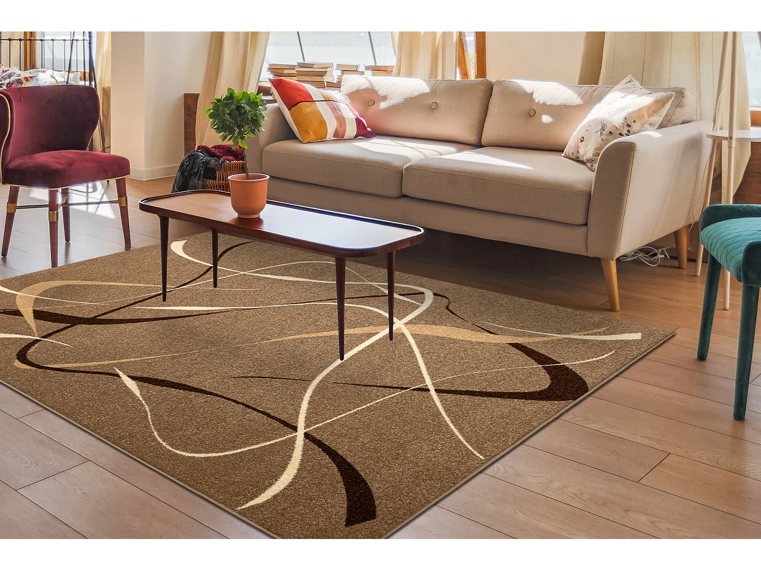 Tappeto CARAMELLO CHOCO noce  200x300 cm