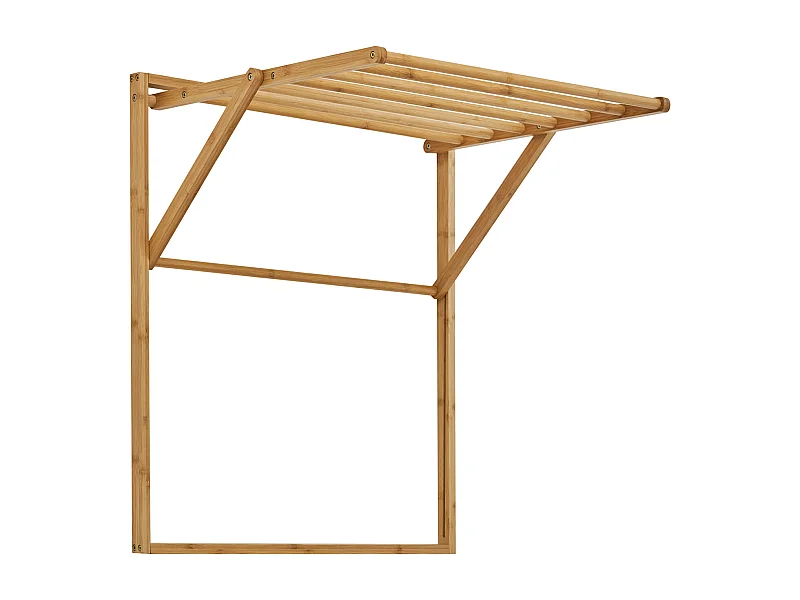 SVITA LOKKA porte-serviettes et porte-vêtements mural pliable en bambou