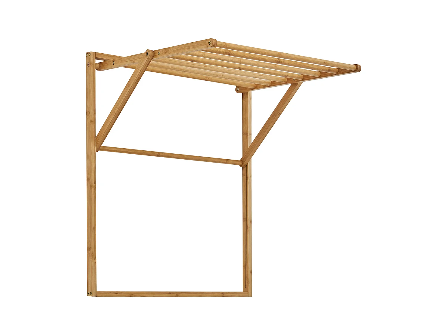 SVITA LOKKA porte-serviettes et porte-vêtements mural pliable en bambou