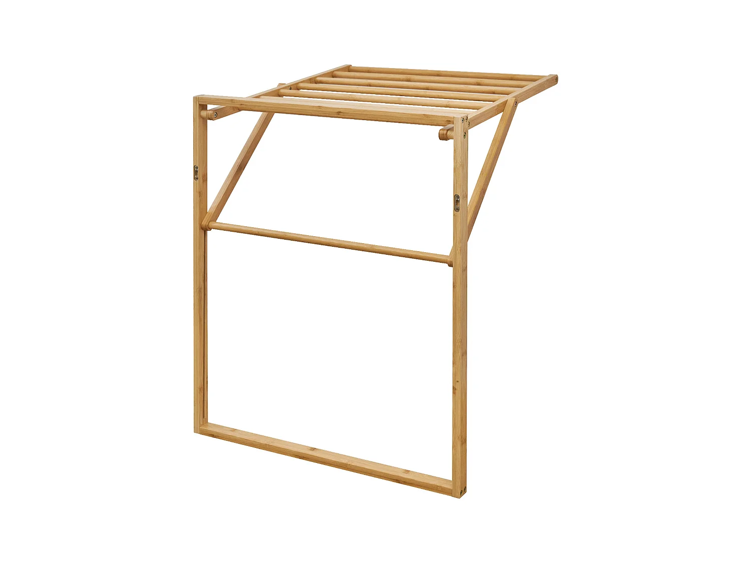 SVITA LOKKA porte-serviettes et porte-vêtements mural pliable en bambou