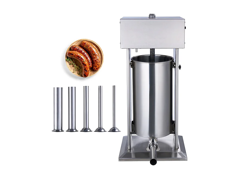 Empujador de Salchichas Eléctrico SucceBuy, Empujador de Carne Vertical 25 L, Acero Inoxidable, para Aplicaciones Comerciales en Supermercados, Restaurantes