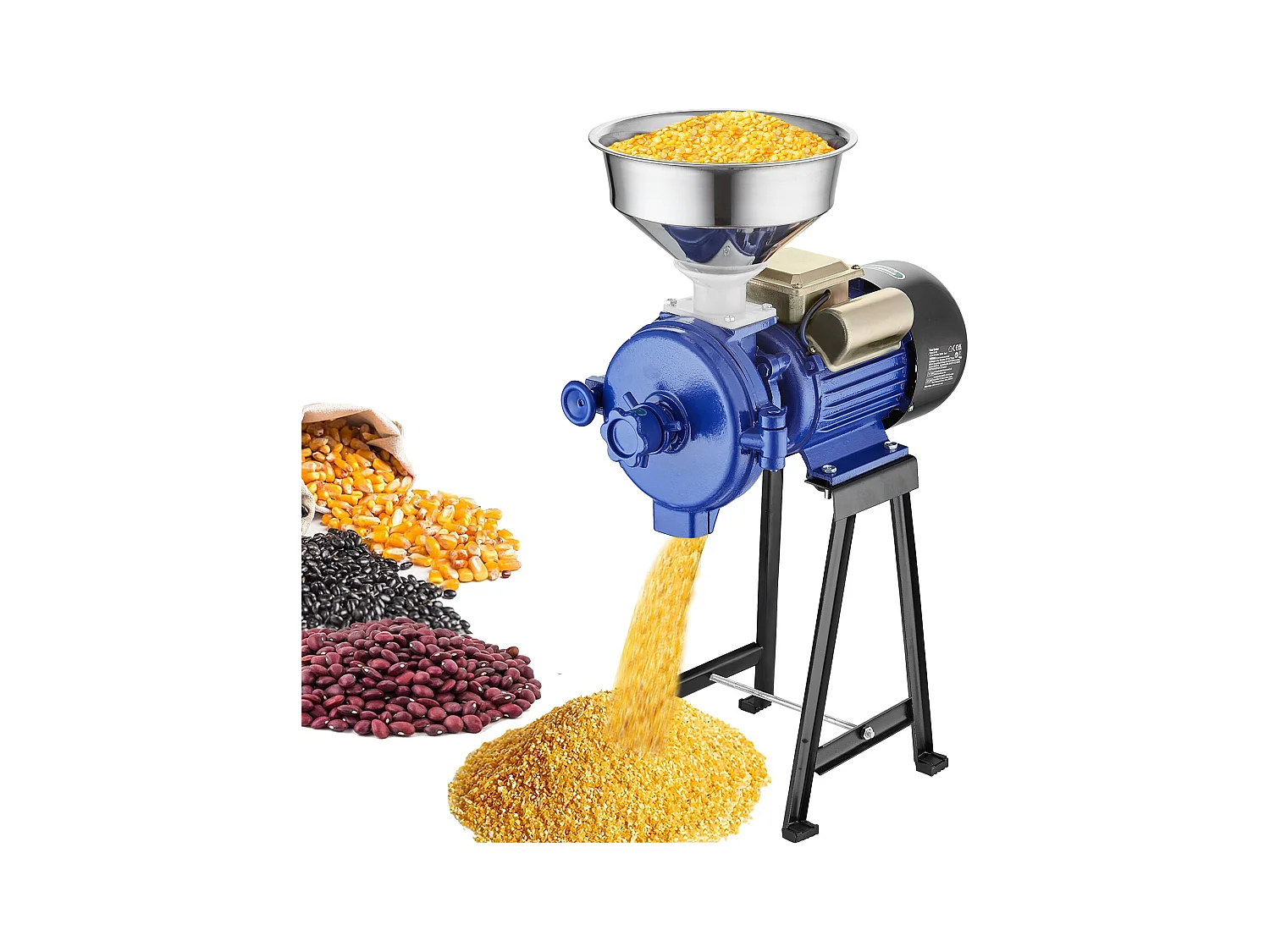 Moulin à Grains SucceBuy Électrique 3000 W - Robuste, Épaisseur Réglable, Idéal pour Une Utilisation Commerciale Et Divers Grains