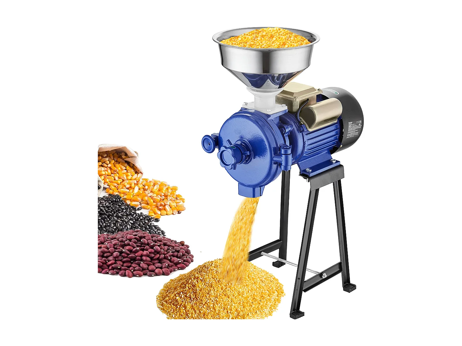 Moulin à Grains SucceBuy Électrique 3000 W - Robuste, Épaisseur Réglable, Idéal pour Une Utilisation Commerciale Et Divers Grains