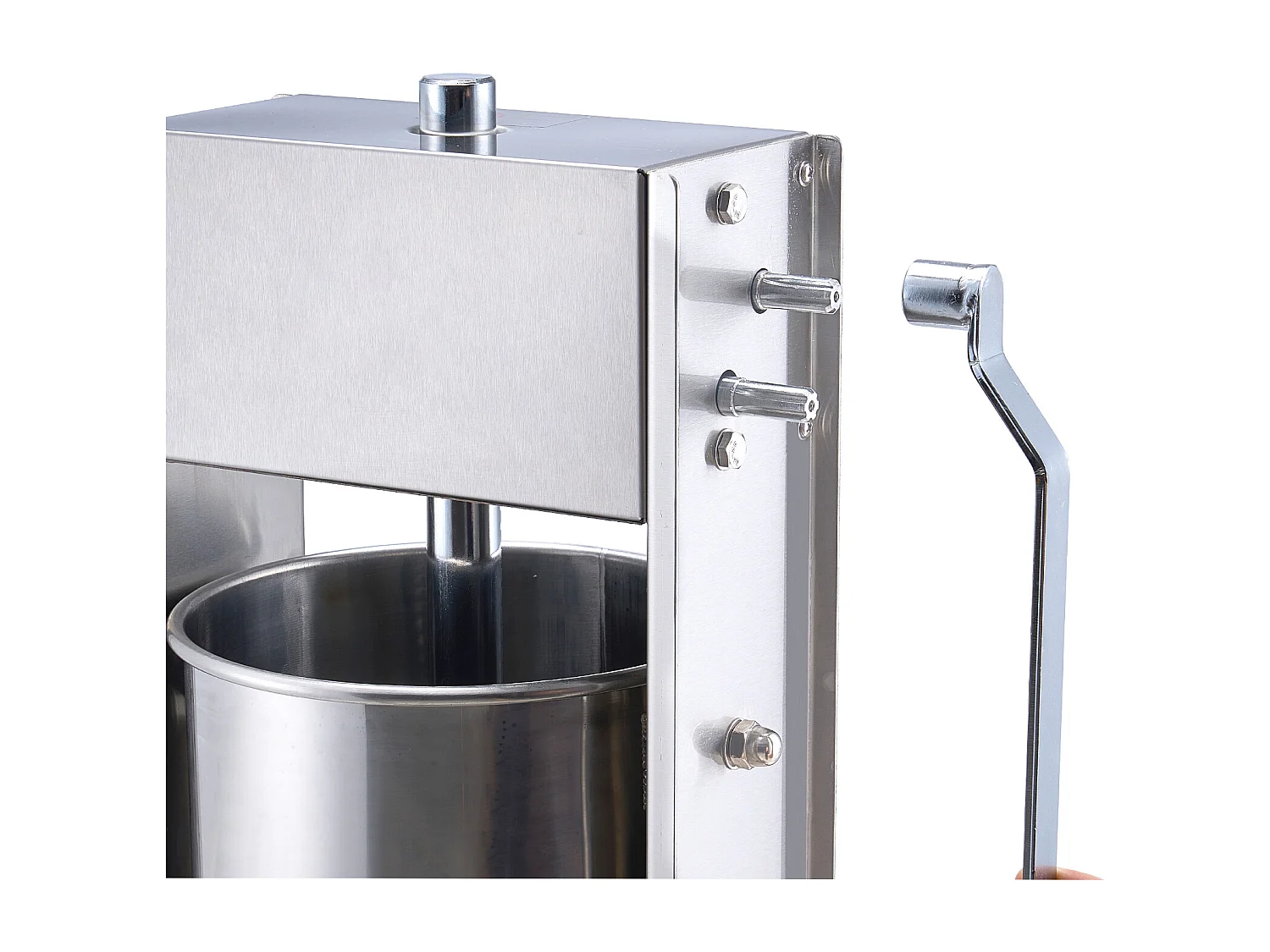 Poussoir à Saucisses Manuel SucceBuy, 15 L / 30 lbs, Acier Inoxydable, pour les Applications Commerciales dans les Supermarchés, les Restaurants