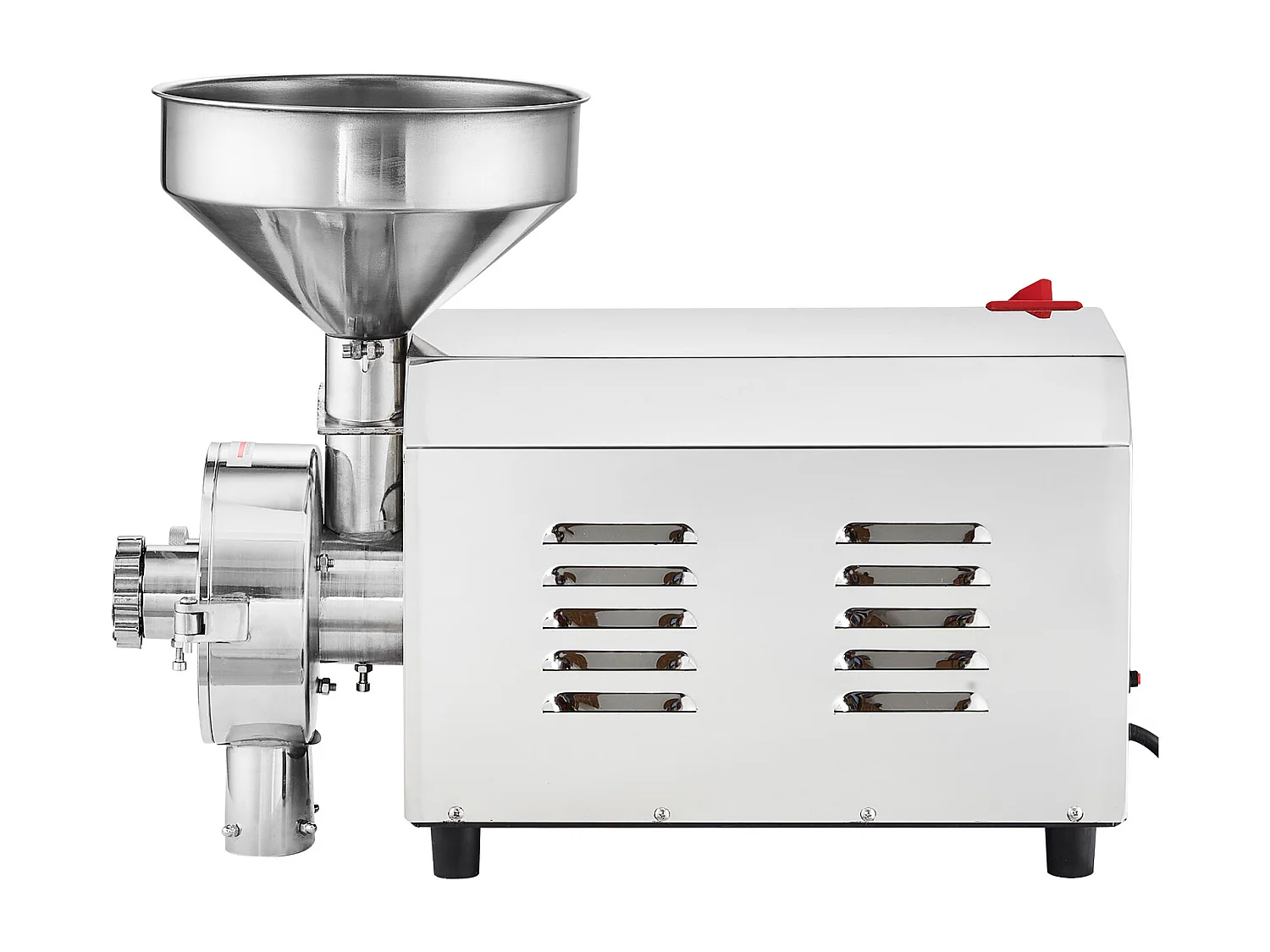 Moulin à Grains SucceBuy 2200 W, Moulin à Maïs 50 KG/H Acier Inoxydable pour Poivre Soja Arachide Grains de Maïs Farine de Mouture