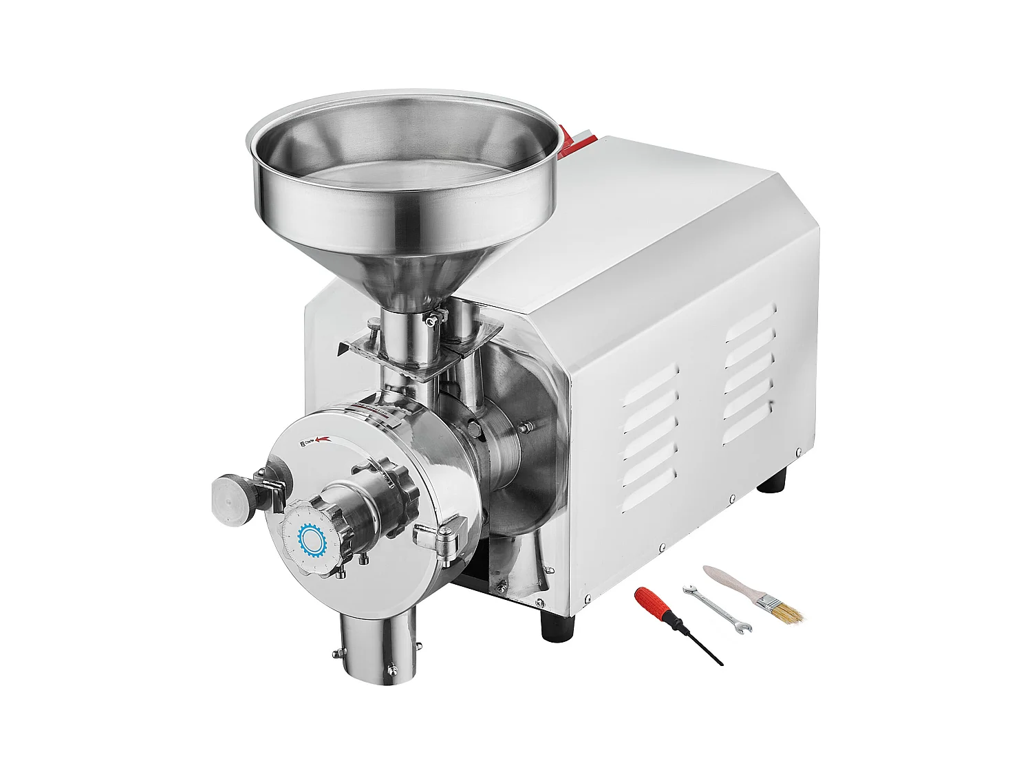 Molino de Granos SucceBuy 3000W 100 kg/h, Molino de Harina Industrial de Acero Inoxidable para Pimienta, Soja, Cacahuete, Granos de Maíz