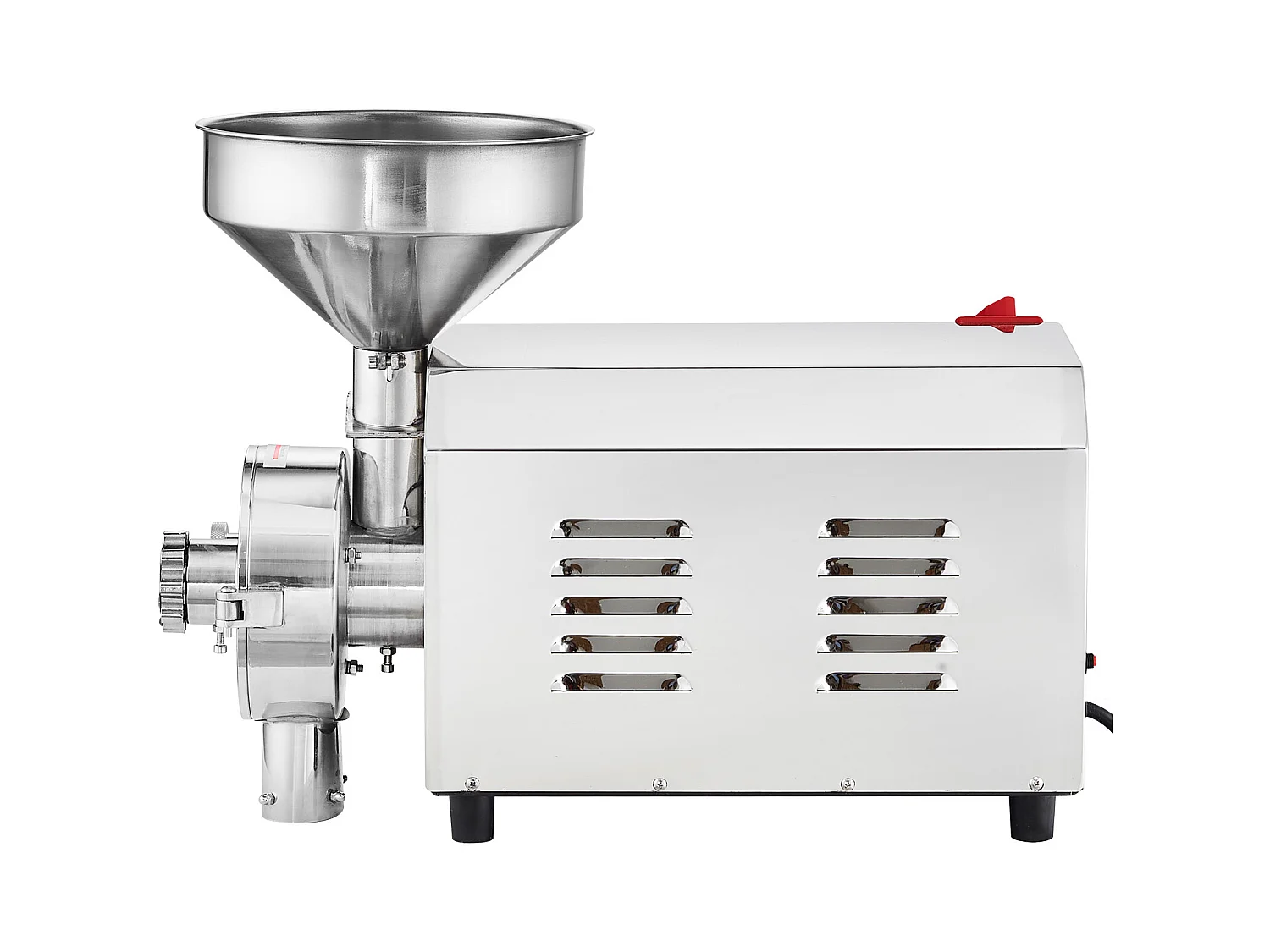 Molino de Granos SucceBuy 3000W 100 kg/h, Molino de Harina Industrial de Acero Inoxidable para Pimienta, Soja, Cacahuete, Granos de Maíz