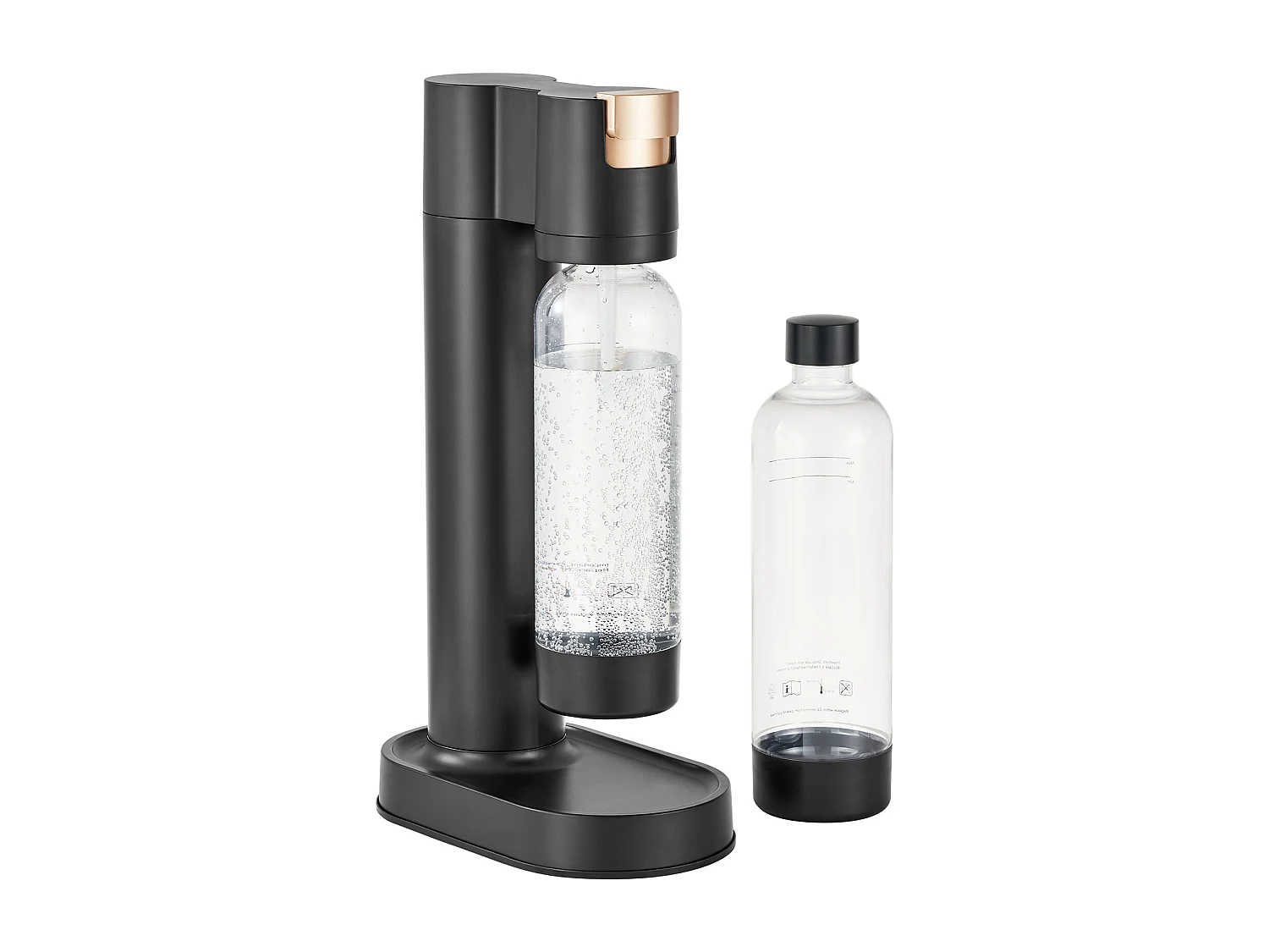 Bruiswatermachine SucceBuy, Sodamaker voor Thuis, Seltzer Water Kit met 2 BPA-vrije 1L PET-flessen, Compatibel, Zwart