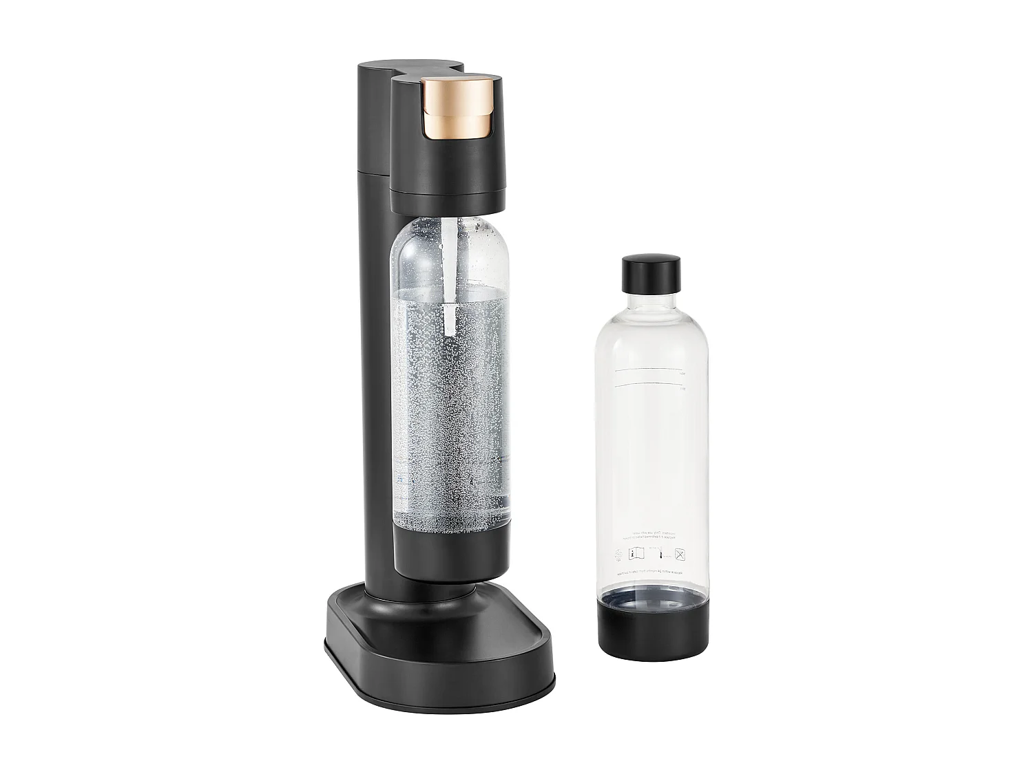 Bruiswatermachine SucceBuy, Sodamaker voor Thuis, Seltzer Water Kit met 2 BPA-vrije 1L PET-flessen, Compatibel, Zwart