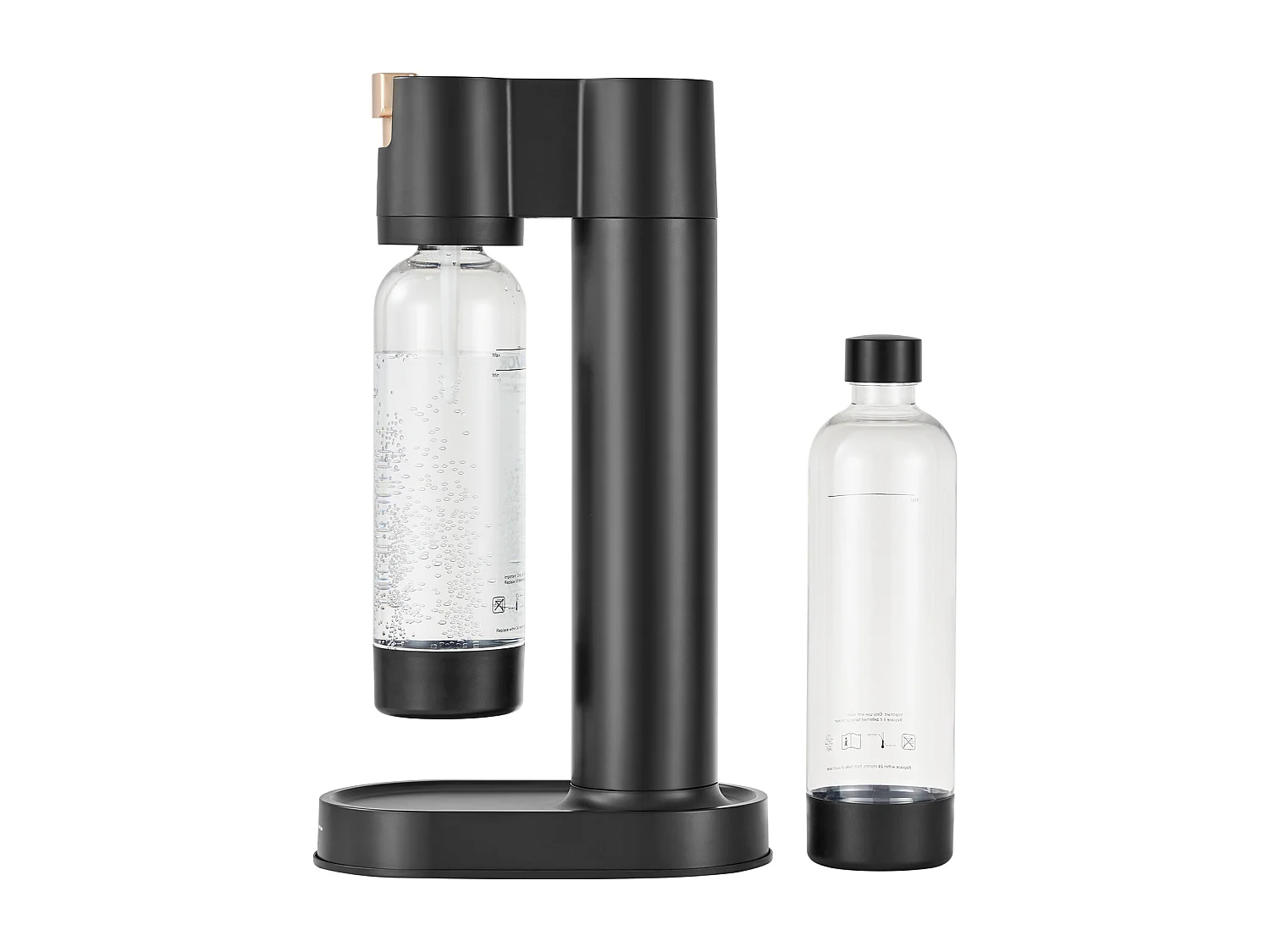 Bruiswatermachine SucceBuy, Sodamaker voor Thuis, Seltzer Water Kit met 2 BPA-vrije 1L PET-flessen, Compatibel, Zwart