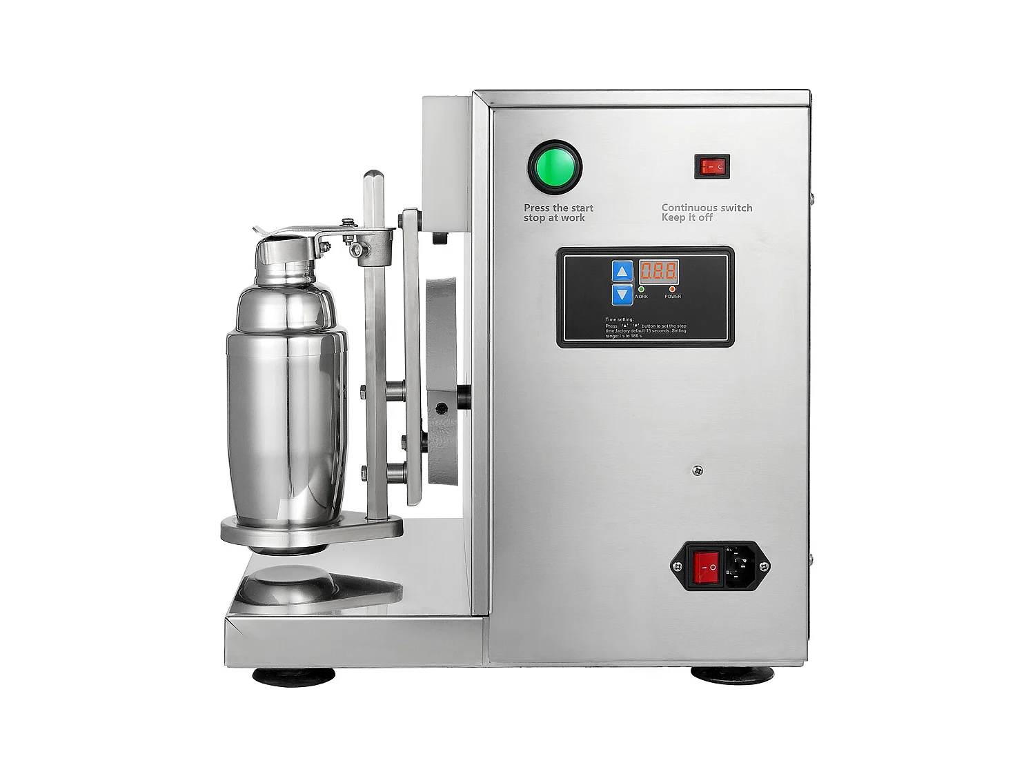 Machine à Milkshakes Électrique SucceBuy, 120 W, en Acier Inoxydable pour Usage Commercial