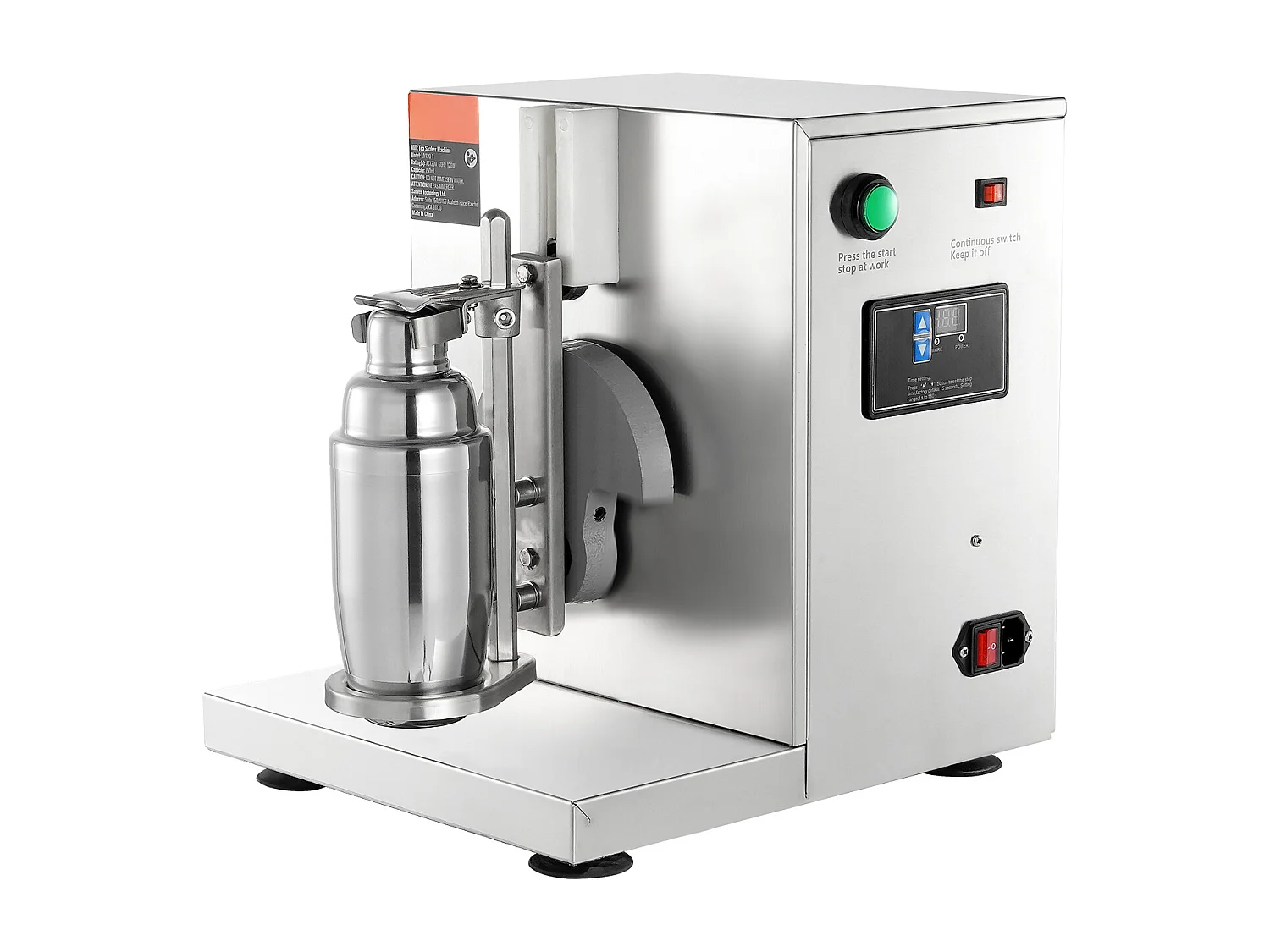 Elektrische Milkshakemachine SucceBuy, 120 W, van Roestvrij Staal voor Commercieel Gebruik