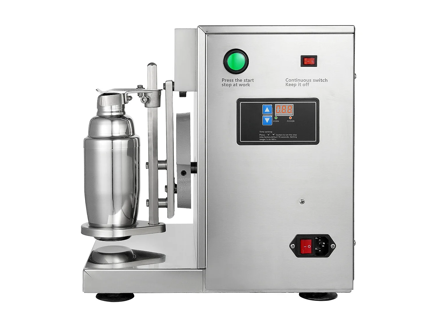 Elektrische Milkshakemachine SucceBuy, 120 W, van Roestvrij Staal voor Commercieel Gebruik