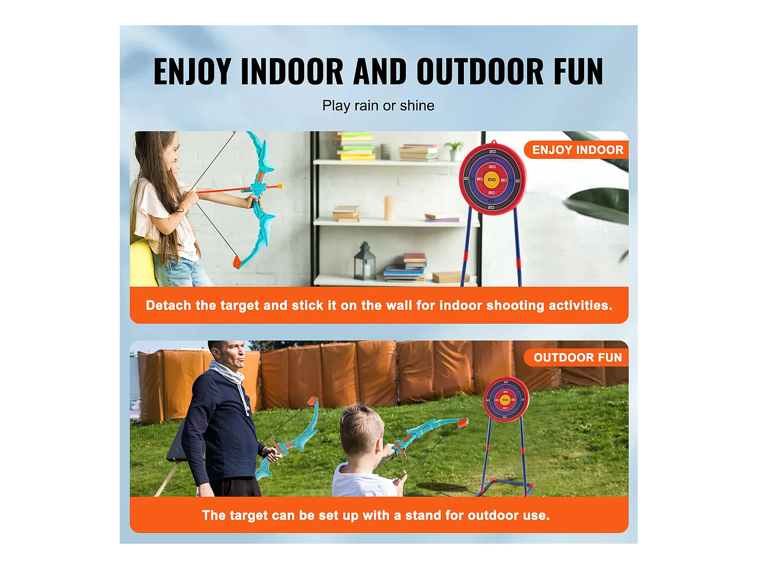 Ensemble d'Arc et de Flèches pour Enfants SucceBuy, avec Éclairage LED et 10 Flèches pour l'Extérieur