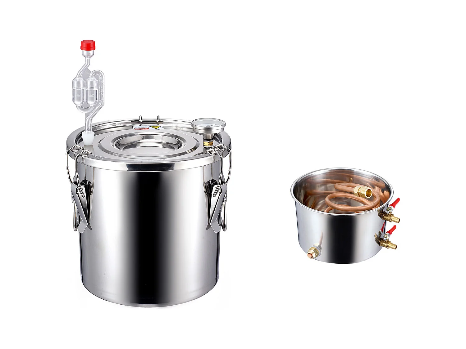 Distillateur d'Alcool SucceBuy Kit de Brassage de Distillateur d'Eau et d'Alcool Moonshine Still 11 L en Acier Inoxydable