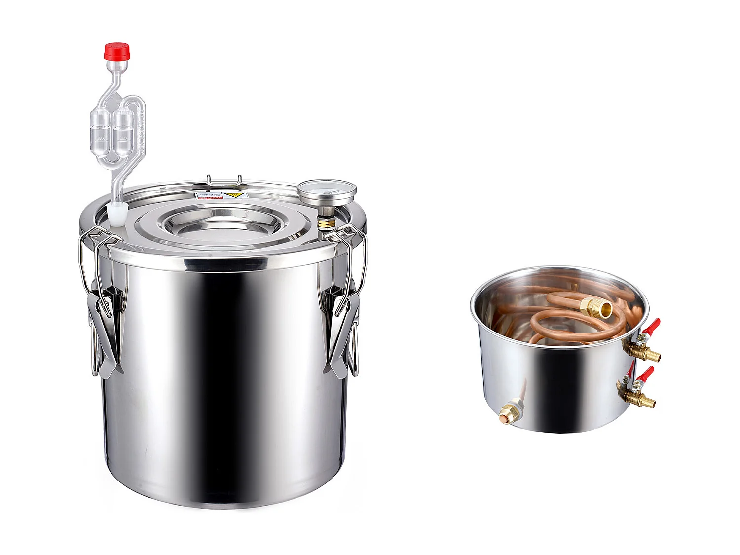 Destilador de Alcohol SucceBuy Destilador de Aguardiente de 11 L, Kit de Destilación de Agua y Alcohol, Acero Inoxidable
