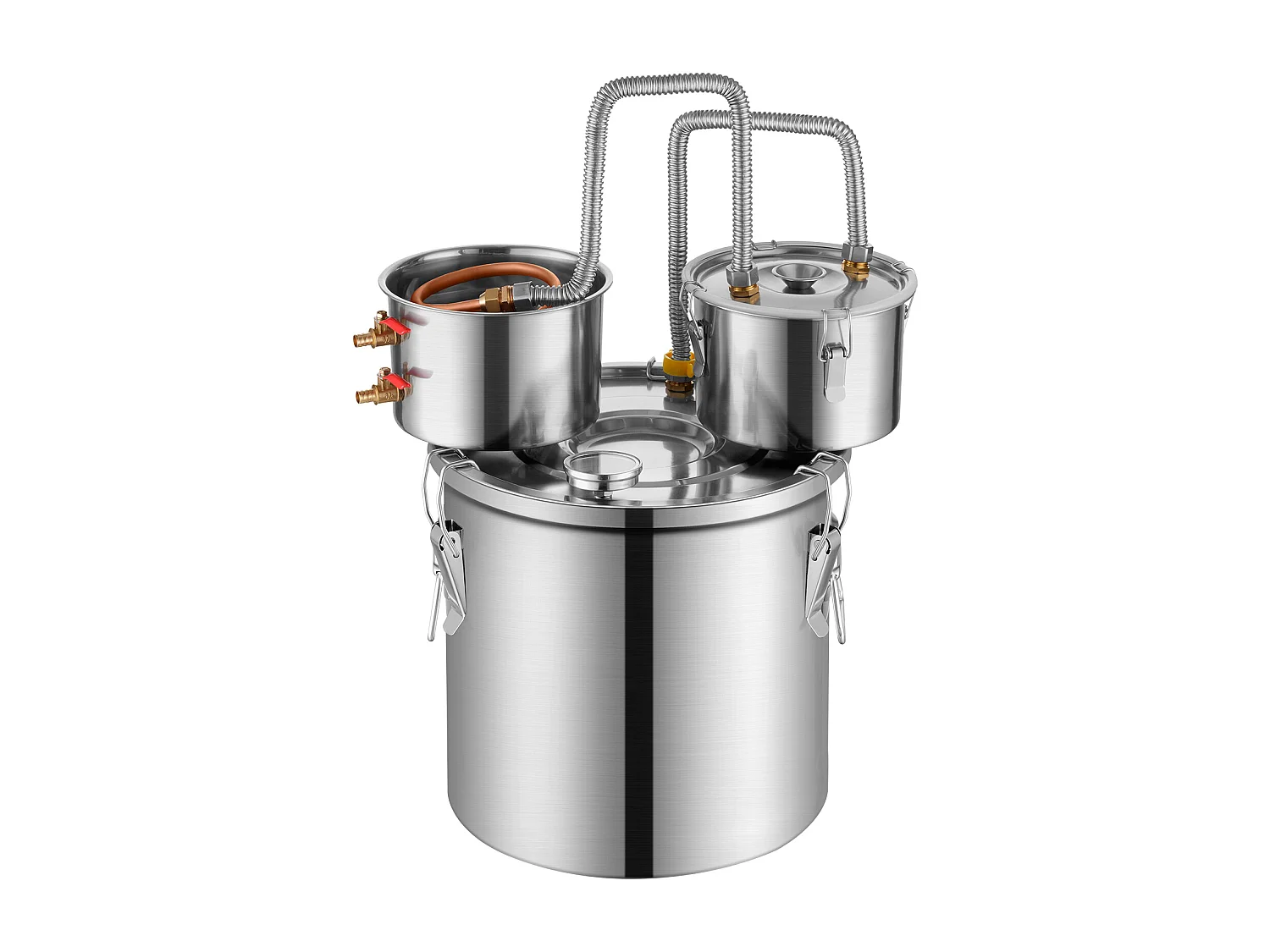 Distillatore di Alcol SucceBuy Distillatore per Acqua Naturale Moonshine da 19 Litri con Fusto Thumper e Pompa dell'Acqua da 8 W