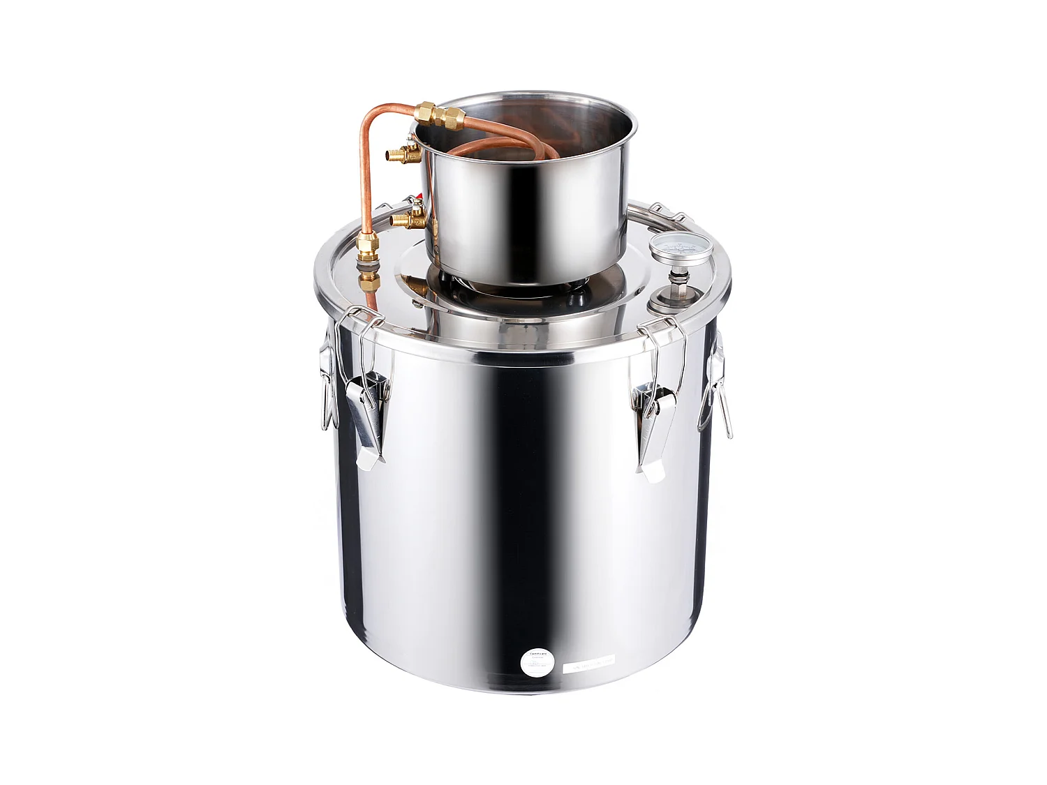 Distillateur d'Alcool SucceBuy Kit de Brassage de Distillateur d'Eau et d'Alcool Alambic Moonshine 30 L en Acier Inoxydable