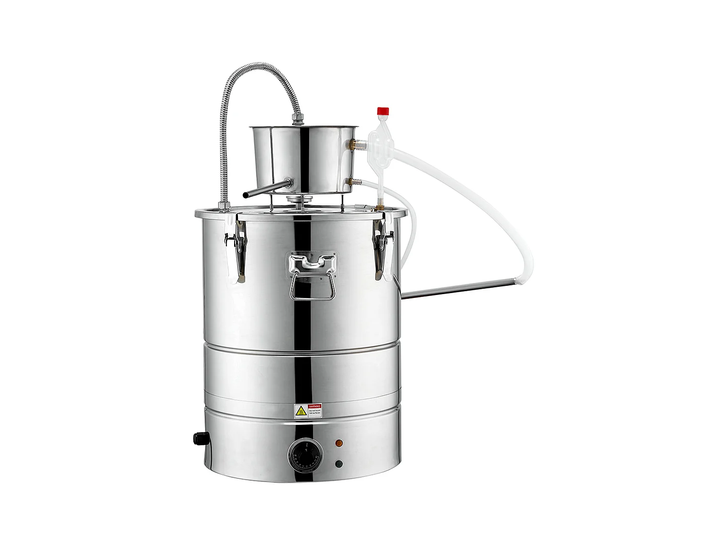 Distillateur d'Alcool SucceBuy Distillateur d'Eau Plate à Alcool 34 L avec Fût Thumper et Pompe à Eau