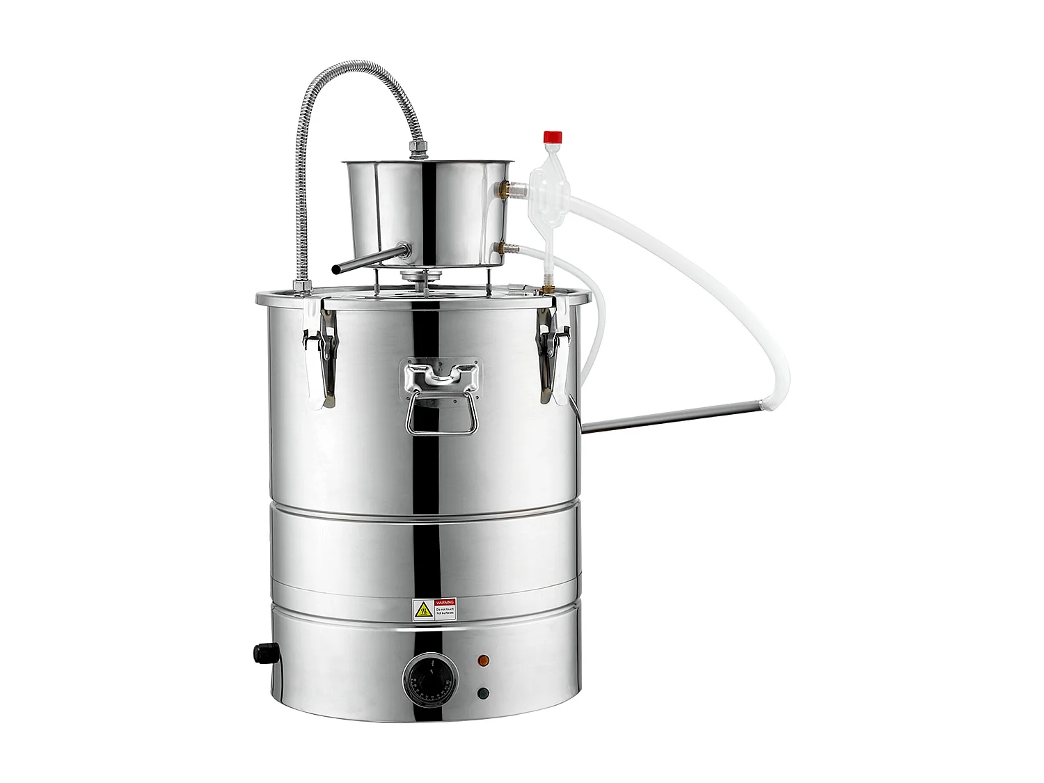 Distillateur d'Alcool SucceBuy Distillateur d'Eau Plate à Alcool 34 L avec Fût Thumper et Pompe à Eau