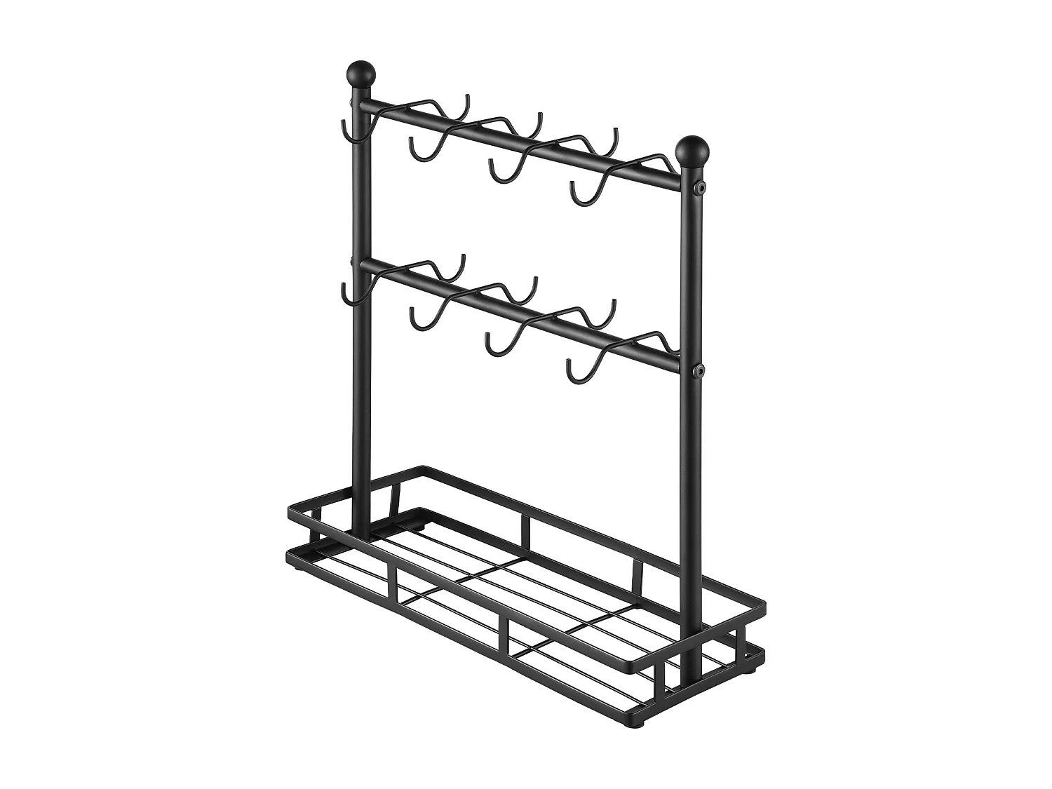 Porte-Tasse SucceBuy à Café pour Comptoir, Support de Tasse à 16 Crochets avec Organisateur de Base de Rangement