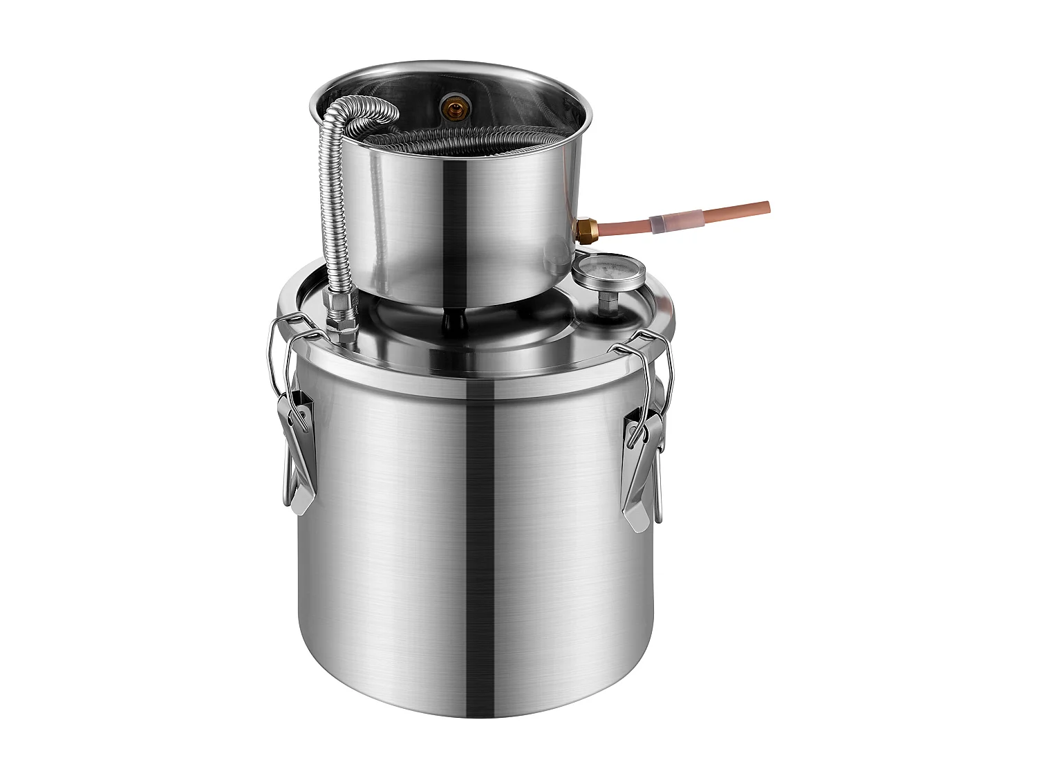 Distillateur d'Alcool SucceBuy Distillateur d'Eau Plate Moonshine 11 L avec Pompe à Eau en Acier Inoxydable