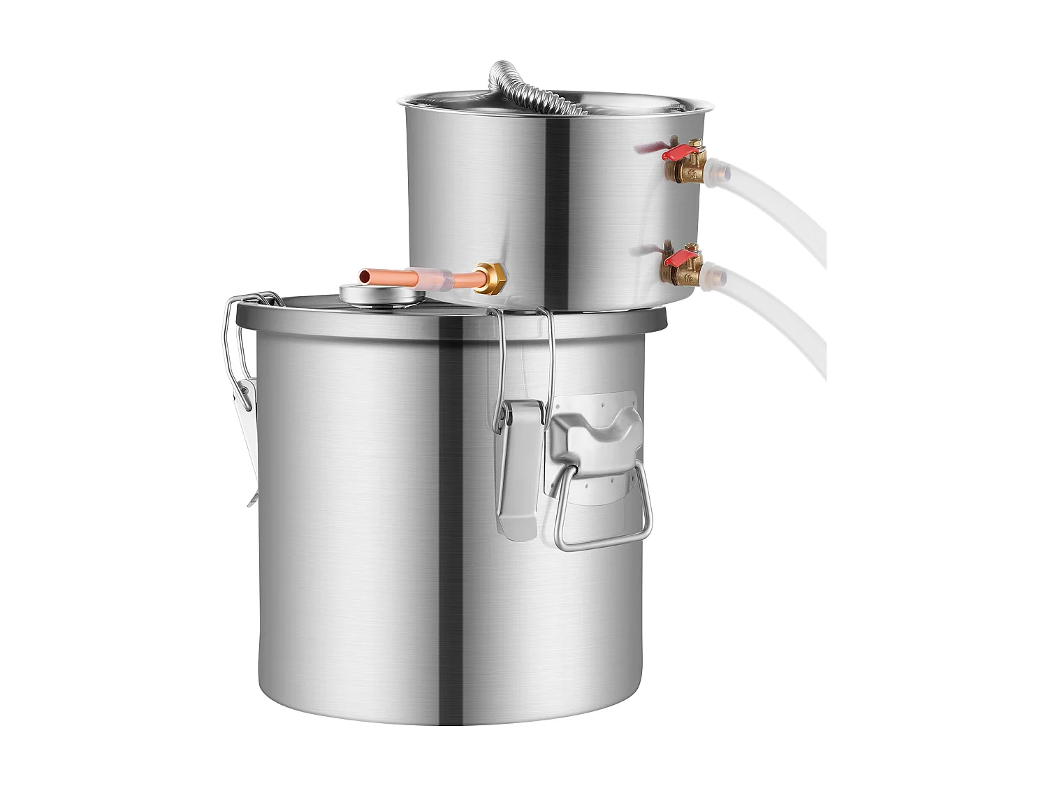 Distillateur d'Alcool SucceBuy Distillateur d'Eau Plate Moonshine 11 L avec Pompe à Eau en Acier Inoxydable