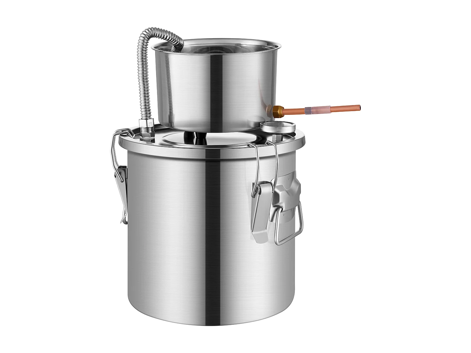 Distillateur d'Alcool SucceBuy Distillateur d'Eau Plate Moonshine 11 L avec Pompe à Eau en Acier Inoxydable