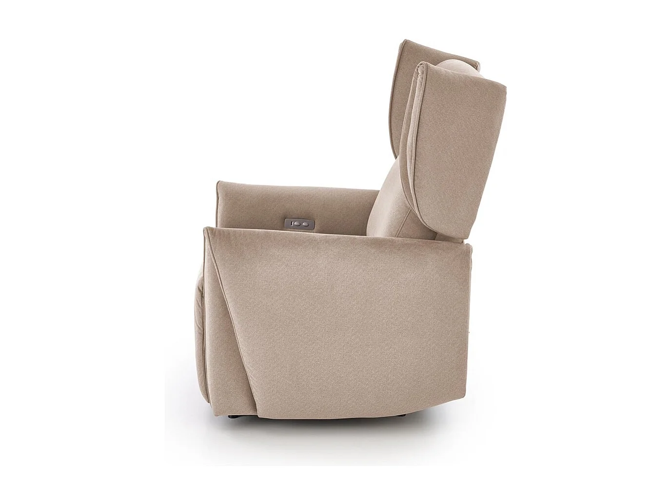 Poltrona Gelato/rivestimento in tessuto/funzione relax/USB/Beige