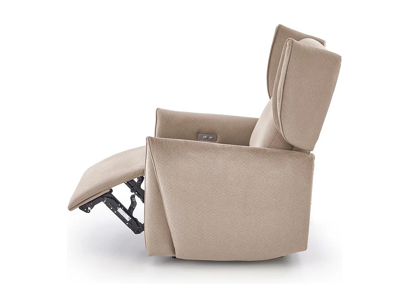 Poltrona Gelato/rivestimento in tessuto/funzione relax/USB/Beige