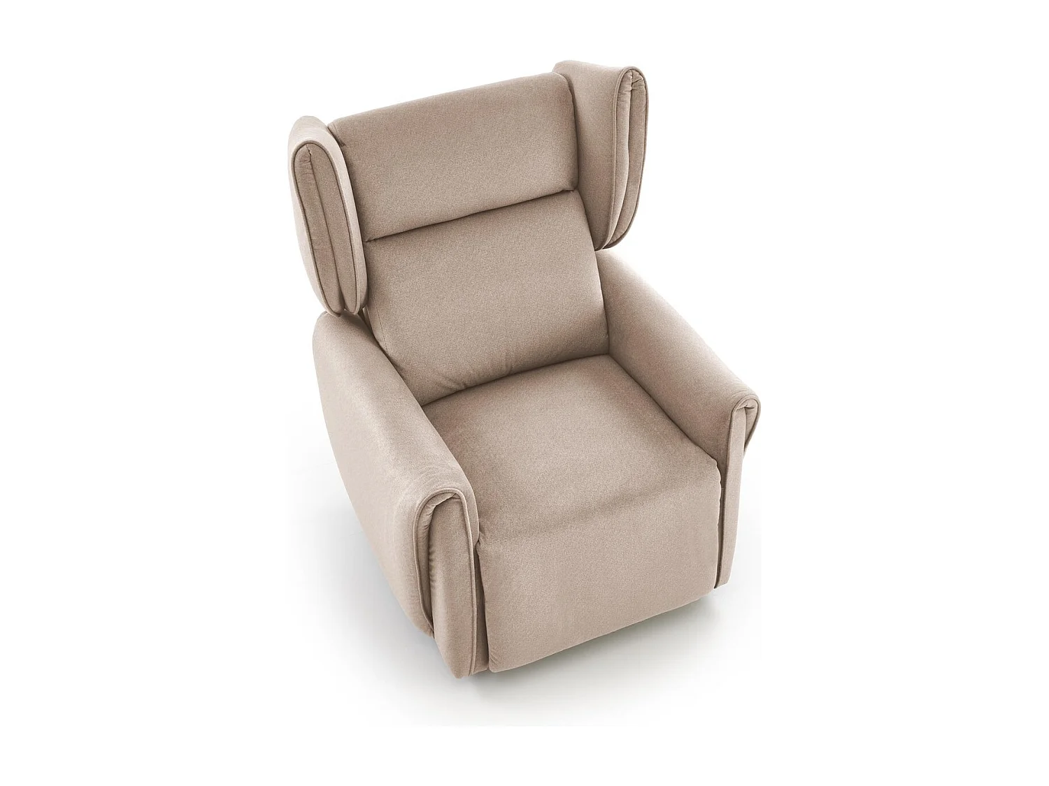 Poltrona Gelato/rivestimento in tessuto/funzione relax/USB/Beige