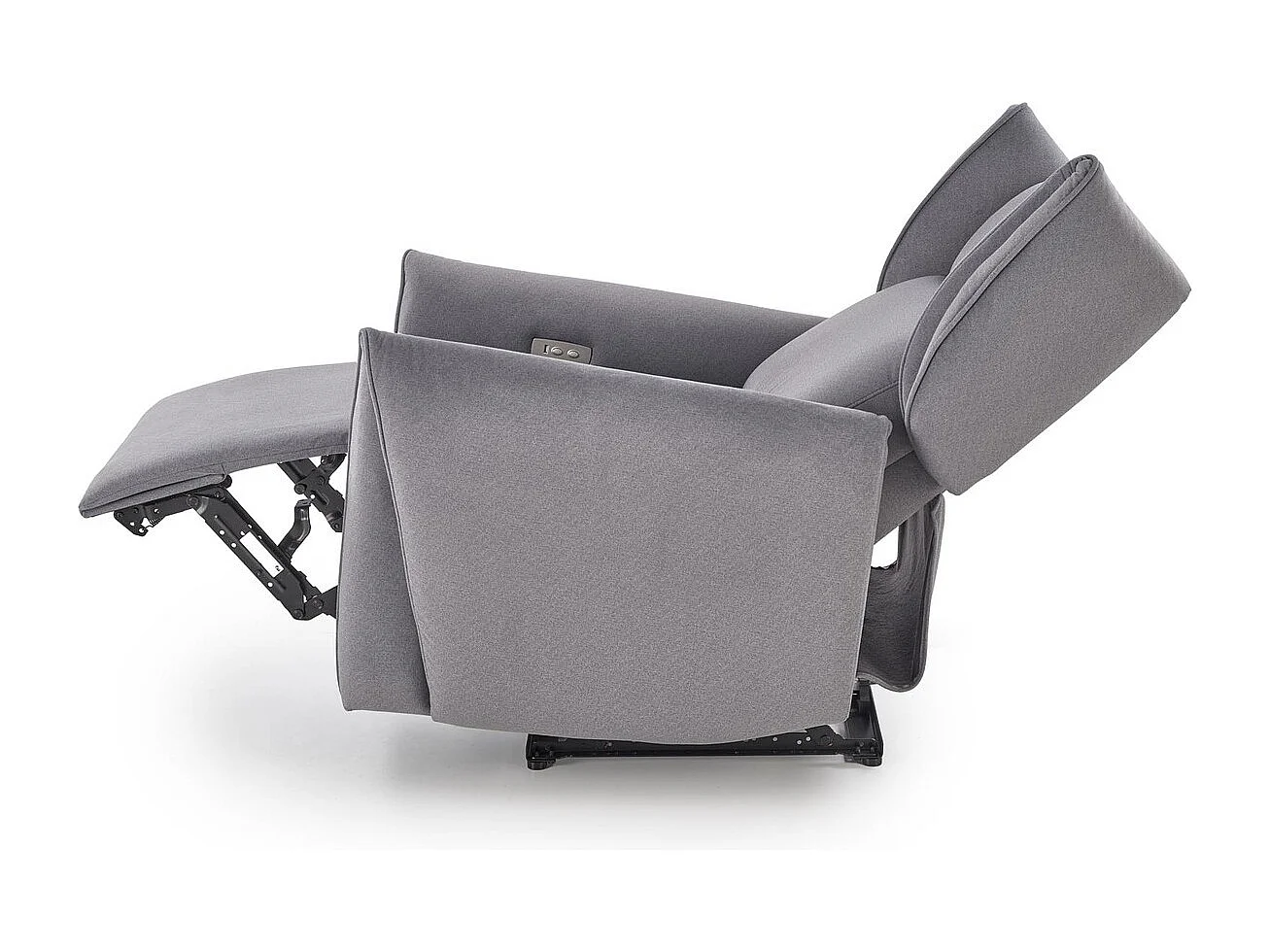 Poltrona Gelato/rivestimento in tessuto/funzione relax/USB/grigio