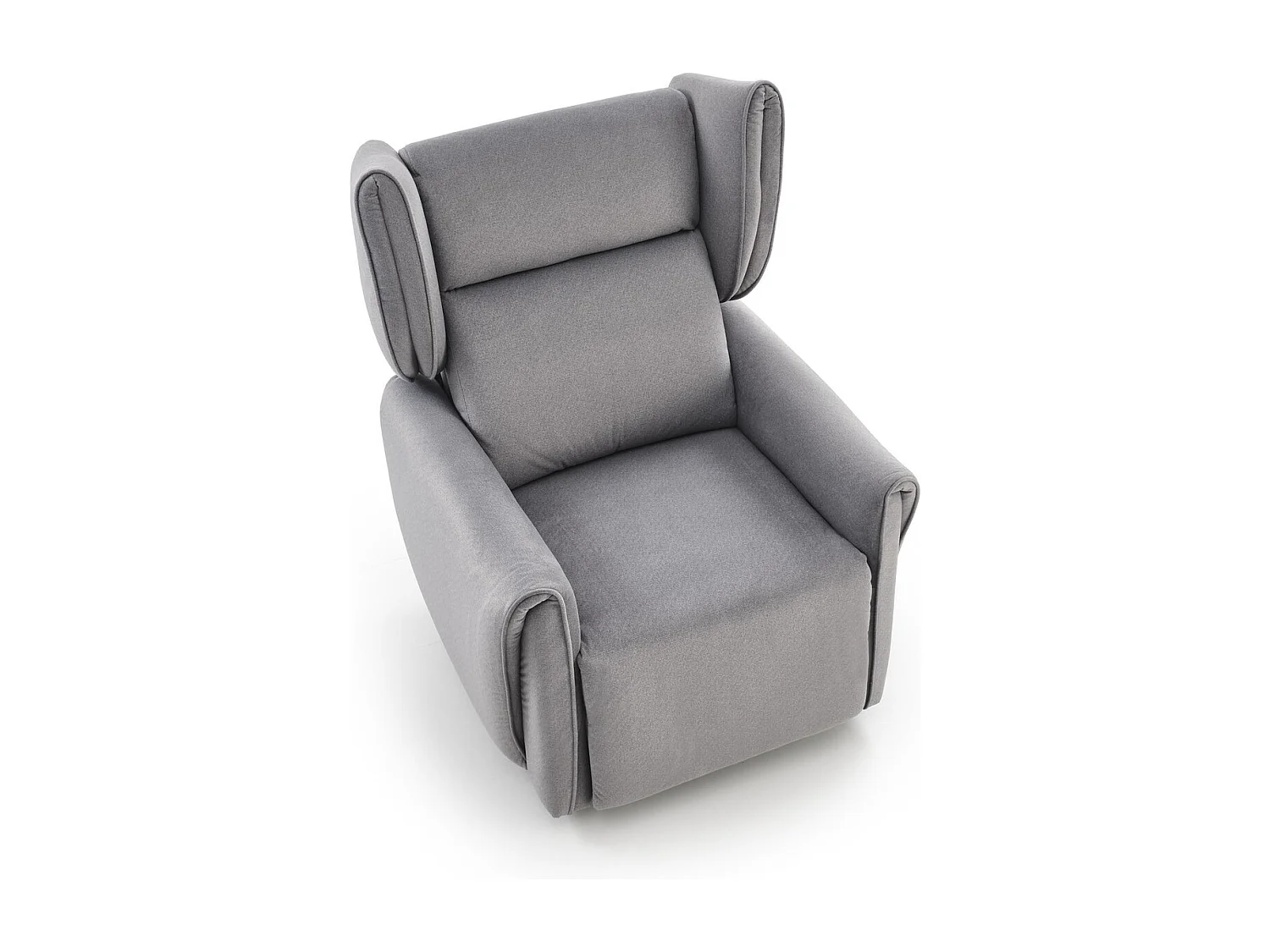 Poltrona Gelato/rivestimento in tessuto/funzione relax/USB/grigio