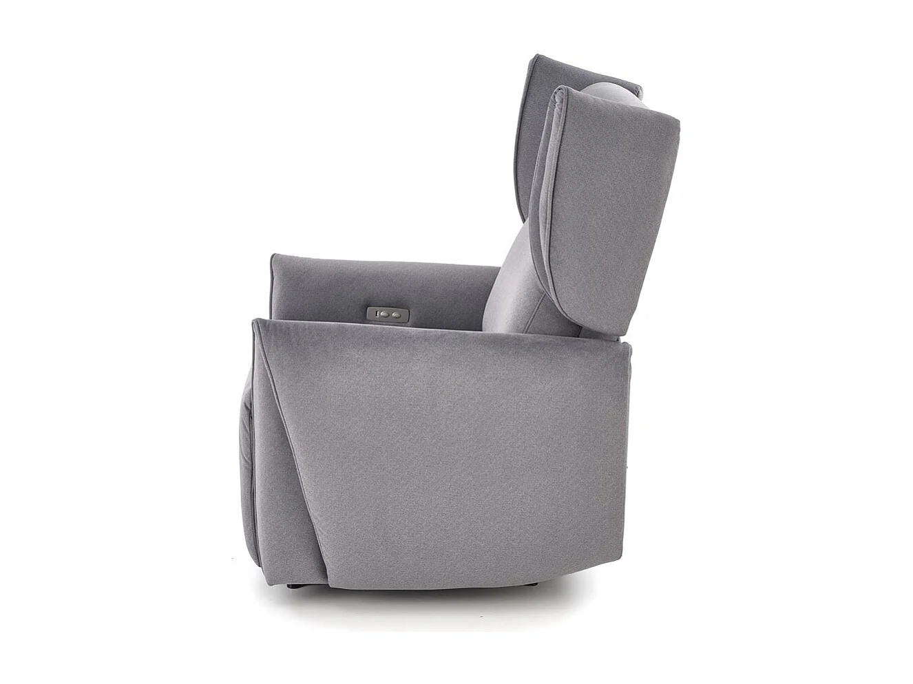 Poltrona Gelato/rivestimento in tessuto/funzione relax/USB/grigio