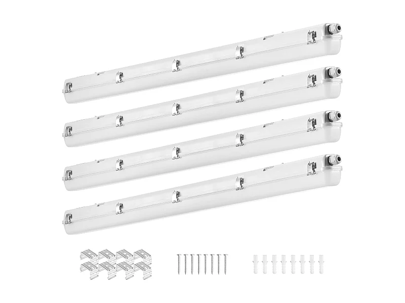 Dampfdichte LED-Lampen SucceBuy, 60 W, 7400 lm, 5000 K, 4er-Pack