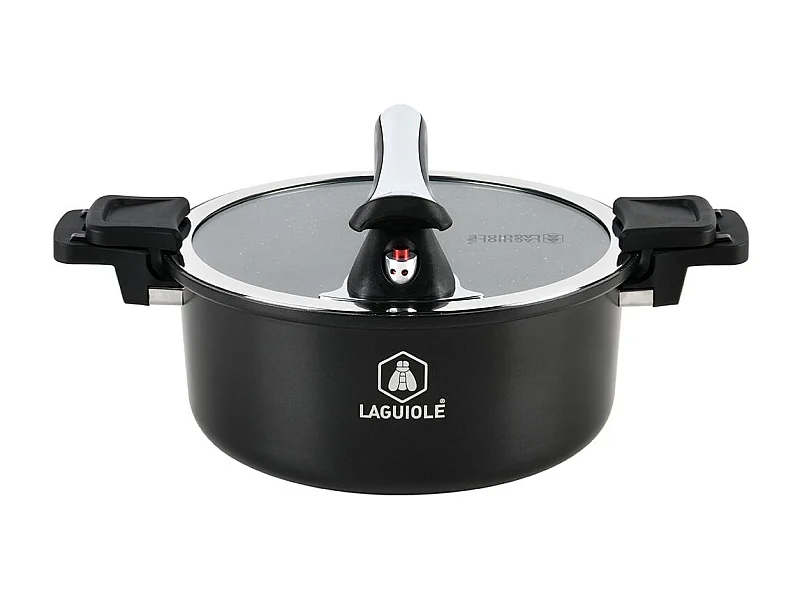 Cuiseur noir 28cm - "Temps de cuisson rapide"