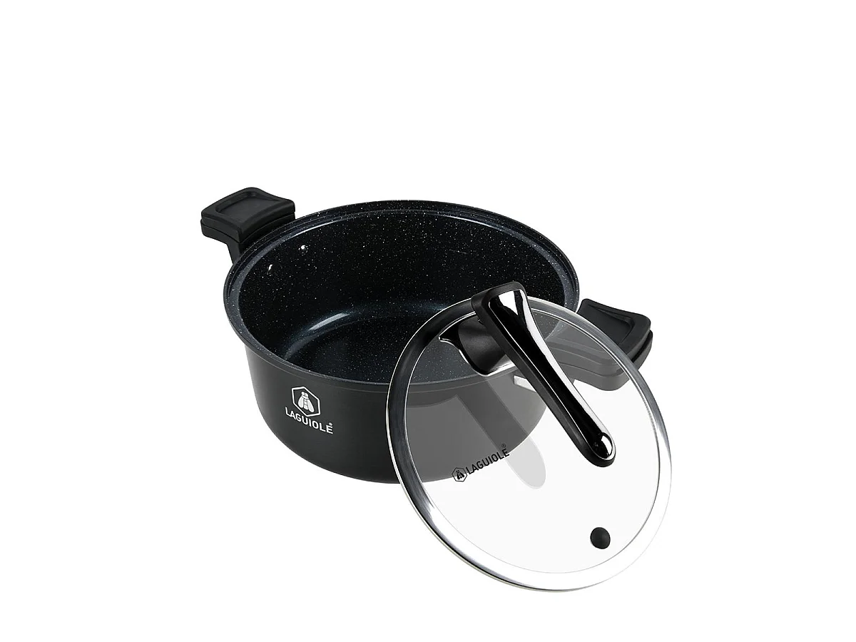 Cuiseur noir 28cm - "Temps de cuisson rapide"