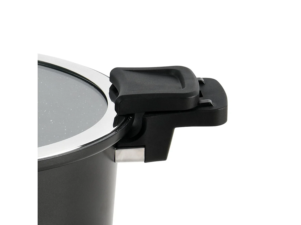 Cuiseur noir 28cm - "Temps de cuisson rapide"