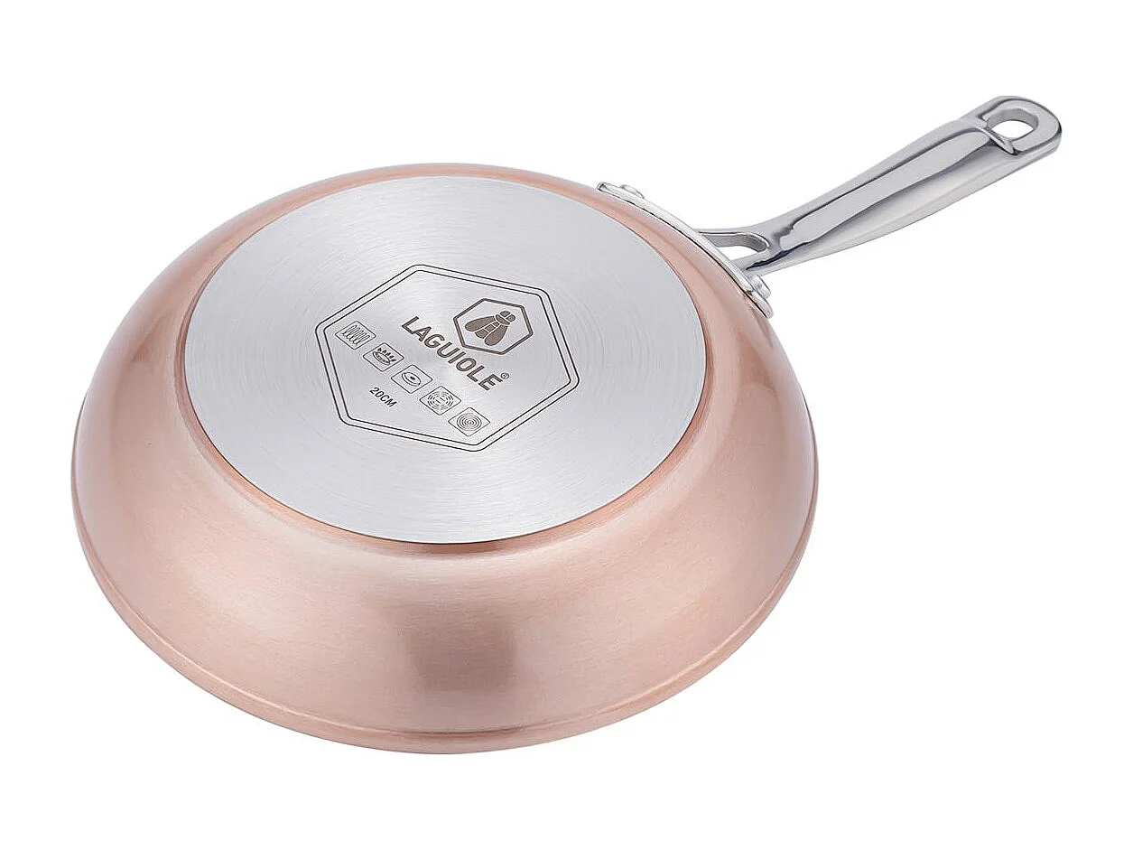 Poêle cuivré 28cm Greblon céramique - "Héritage"