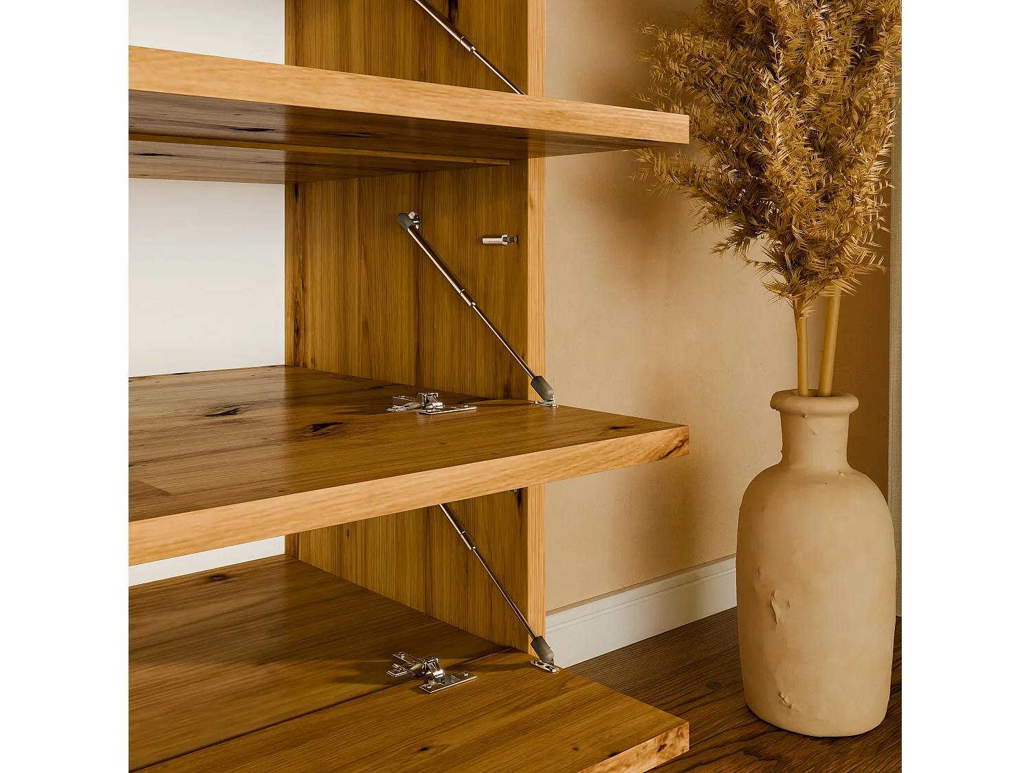 Meuble à chaussures 80 cm – armoire à chaussures avec 2/4 abattants, commode pour l’entrée, rangement jusqu’à 16 paires